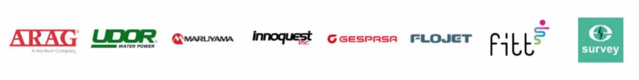Marcas: ARAG, UDOR, Maruyama, Innoquest, Gespasa, Flojet, FITT y eSurvey