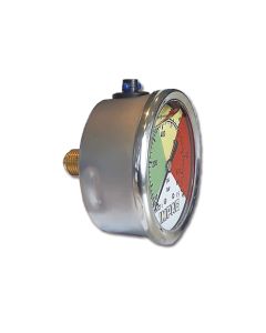 Manometro Glicerina Inox 25 Bar Dia. 63mm Conex. Post 1/4" bsp IMPAC